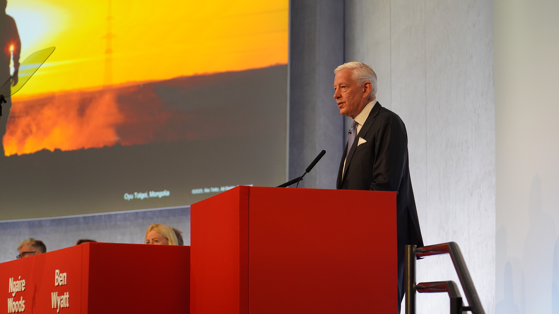Chair Dom Barton at the AGM