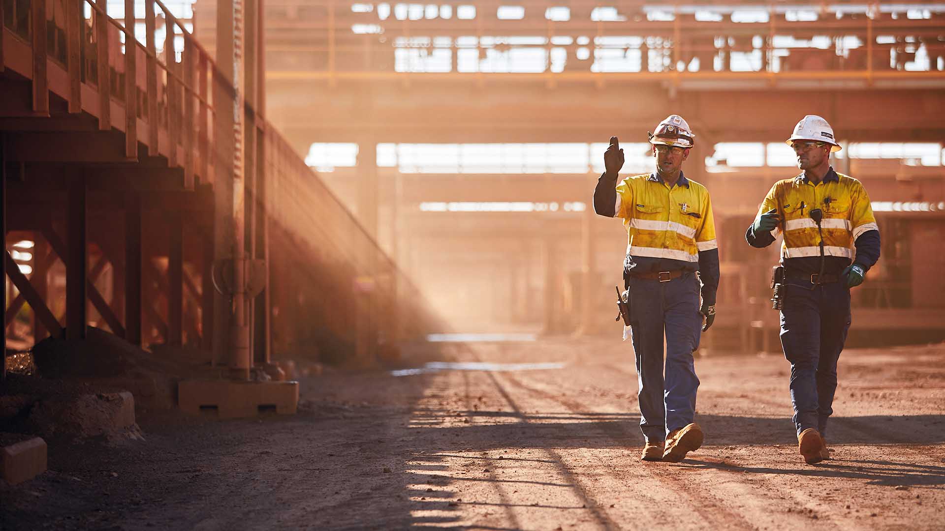 Employees walking at Dampier Ports