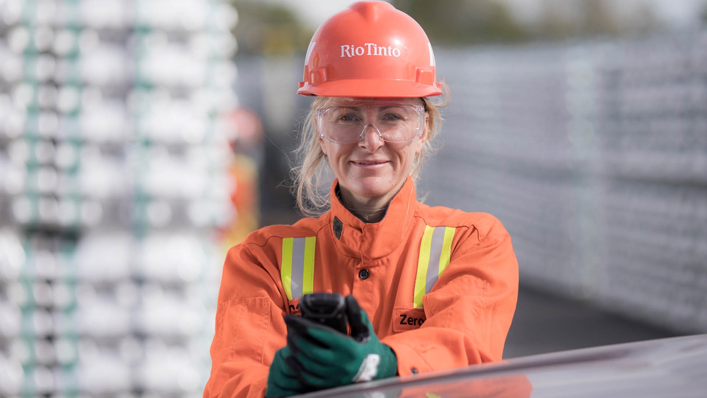 Employee at BC Works Kitimat wharf