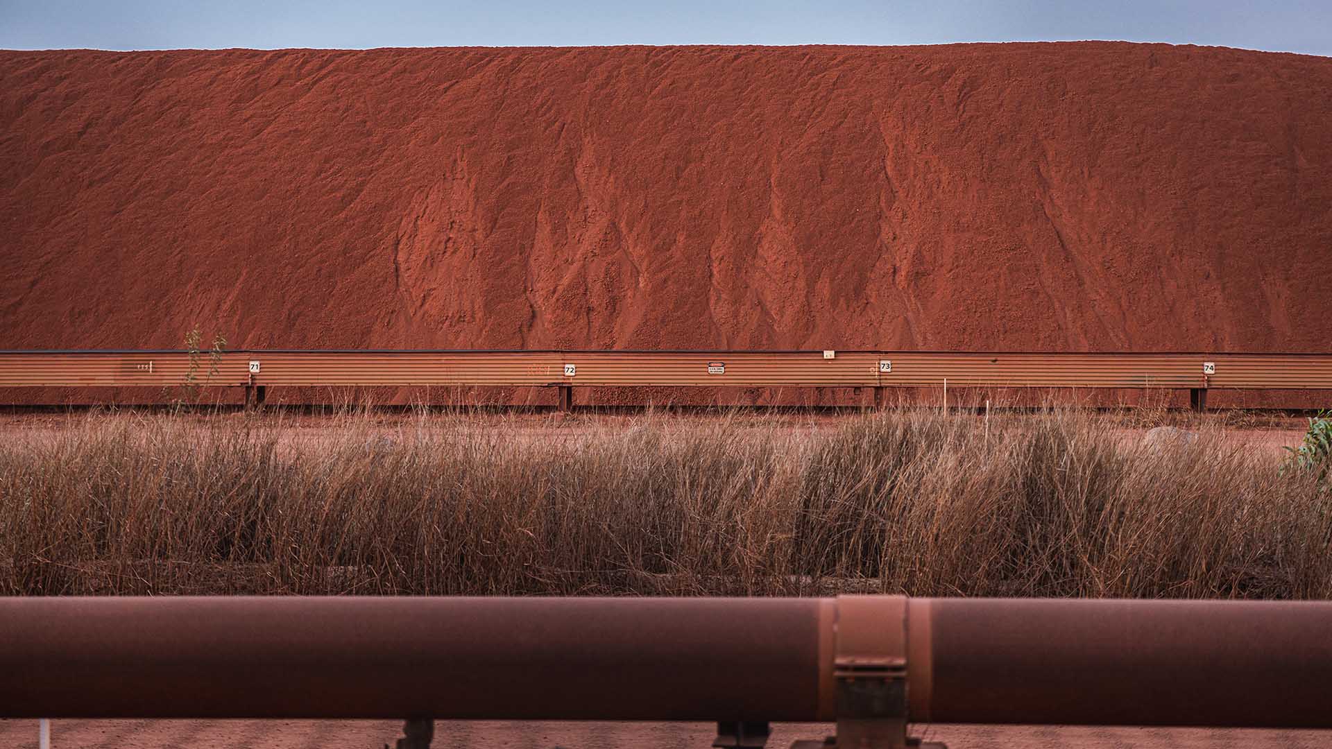 Bauxite stockpiles at Gove Operations