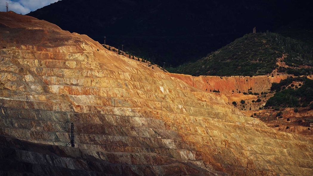 Mine site at Kennecott copper mine