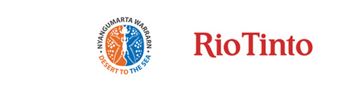 Nyangumarta Warrarn and Rio Tinto partnership logo