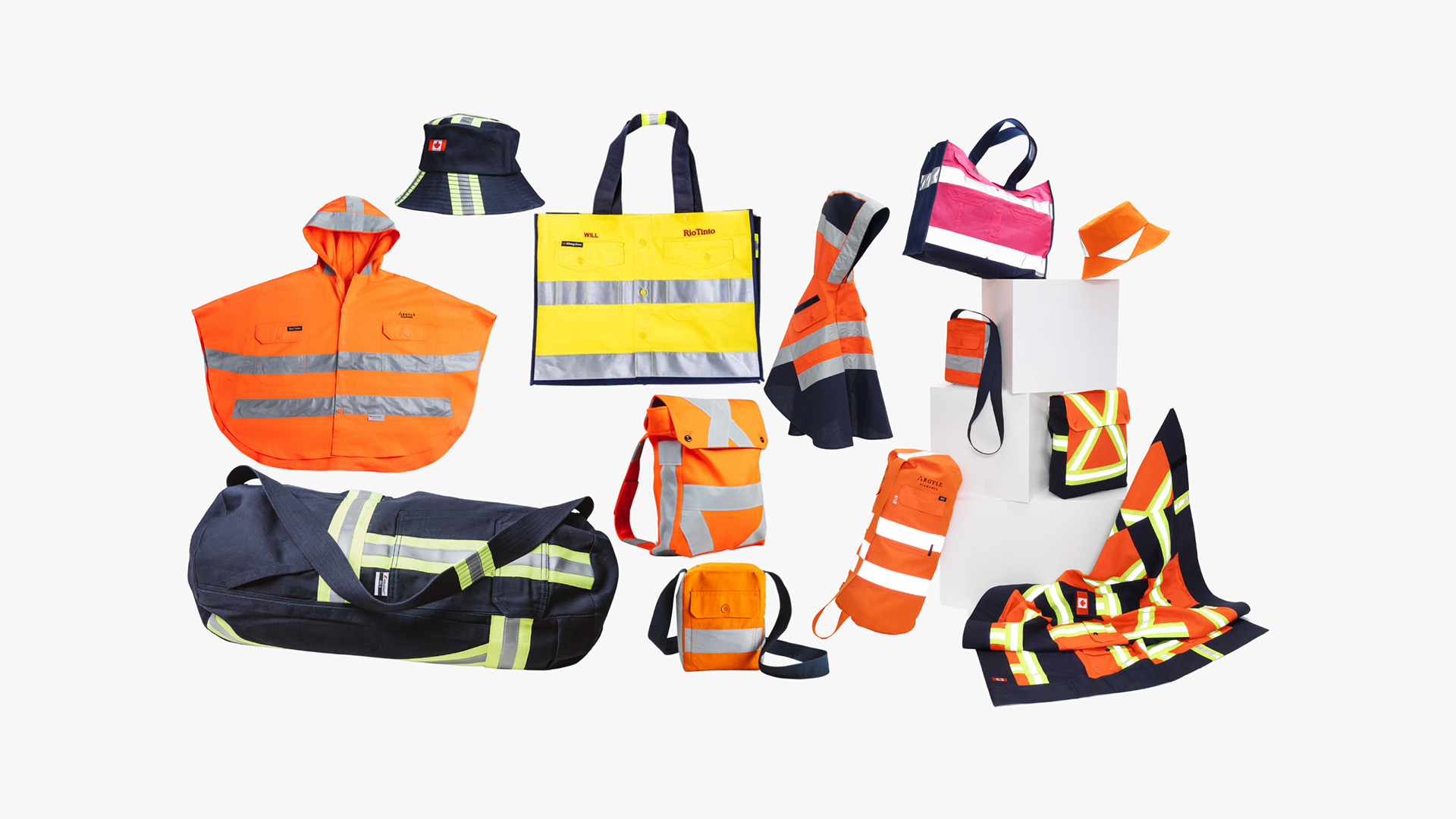 ReMade products include high vis clothing and bags