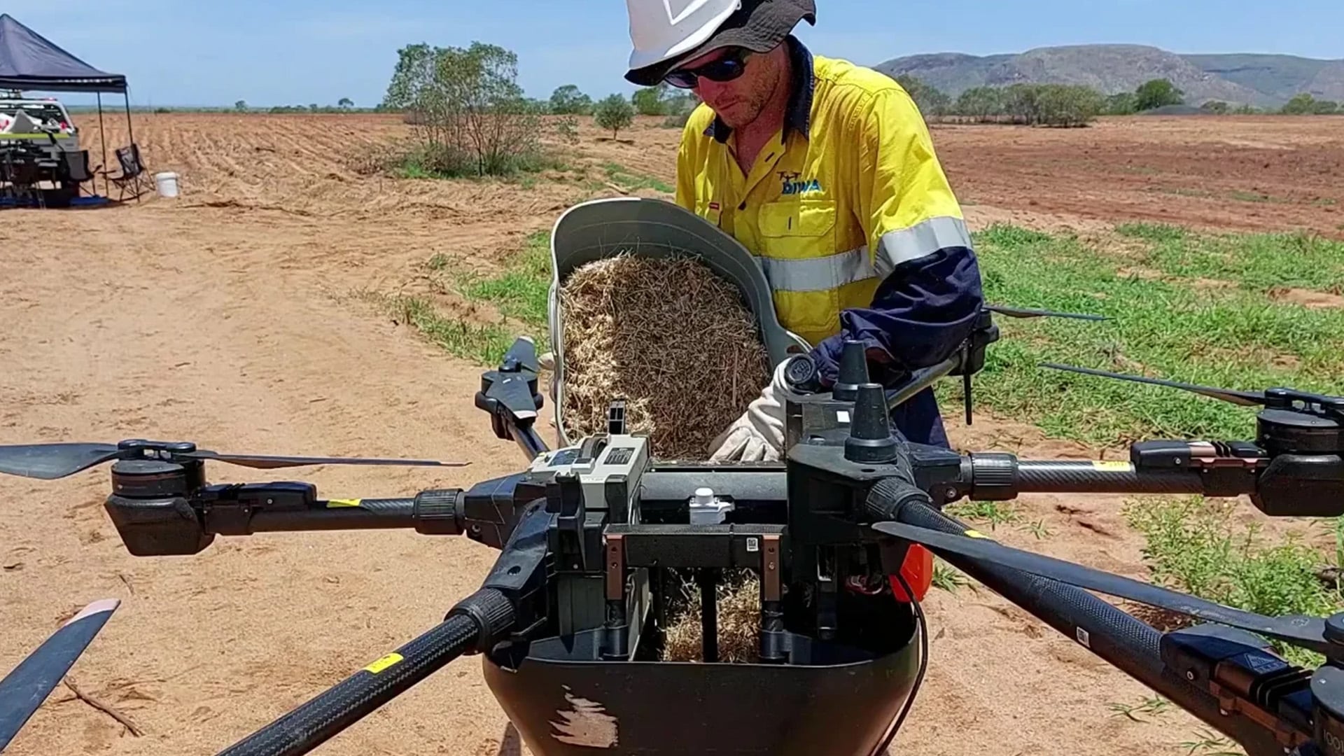Using drones to spread native seeds as we rehabilitate Argyle diamond mine