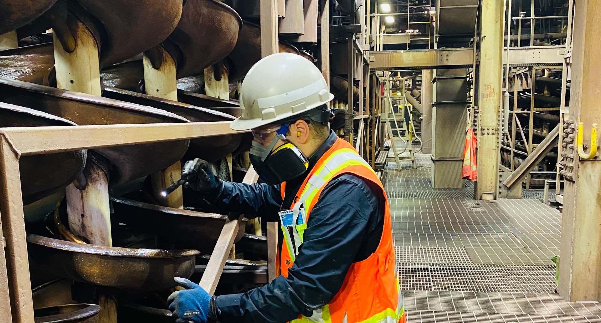 Nijad at Iron Ore Company of Canada (IOC) operation in Canada