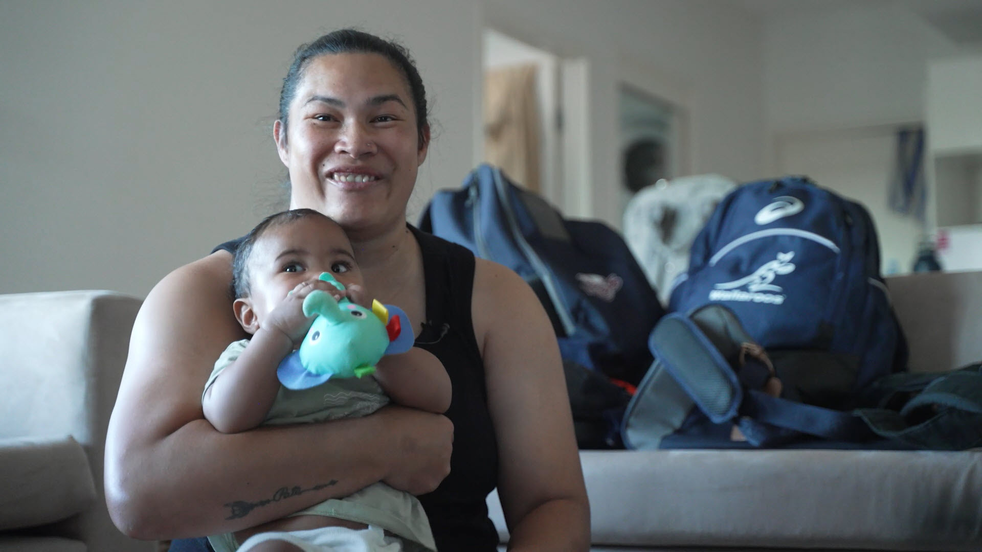 Liz Patu and her son