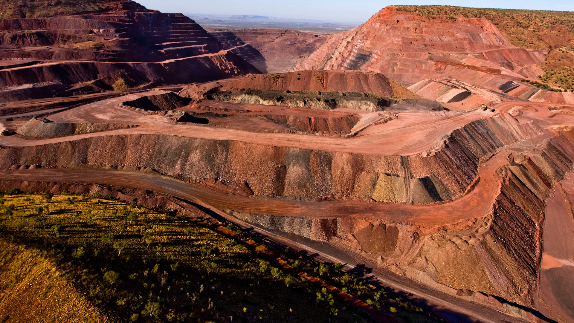 Aerial view of Argyle mine site