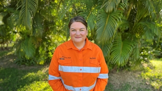 Portrait shot of Shannon, General Manager of Gove operations at Rio Tinto. 