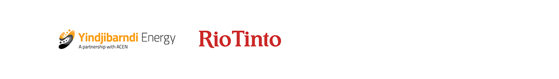 Joint logo of Yindjibarndi Energy and Rio Tinto showing partnership and collaboration. 