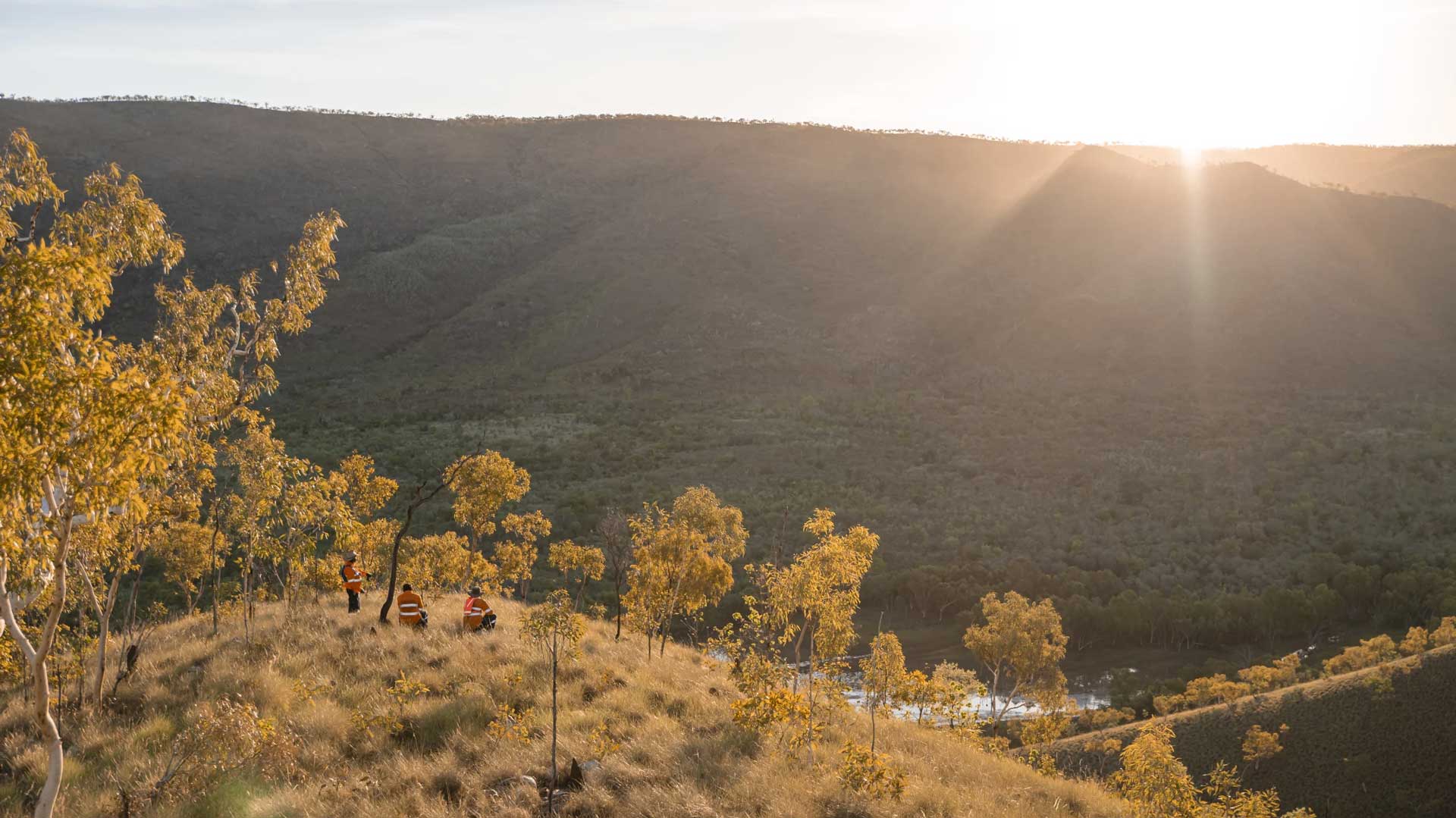 Sunset view and hills in Argyle