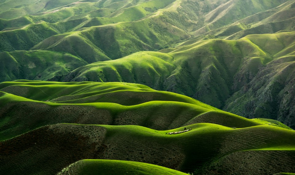 Landscape image of a green valley