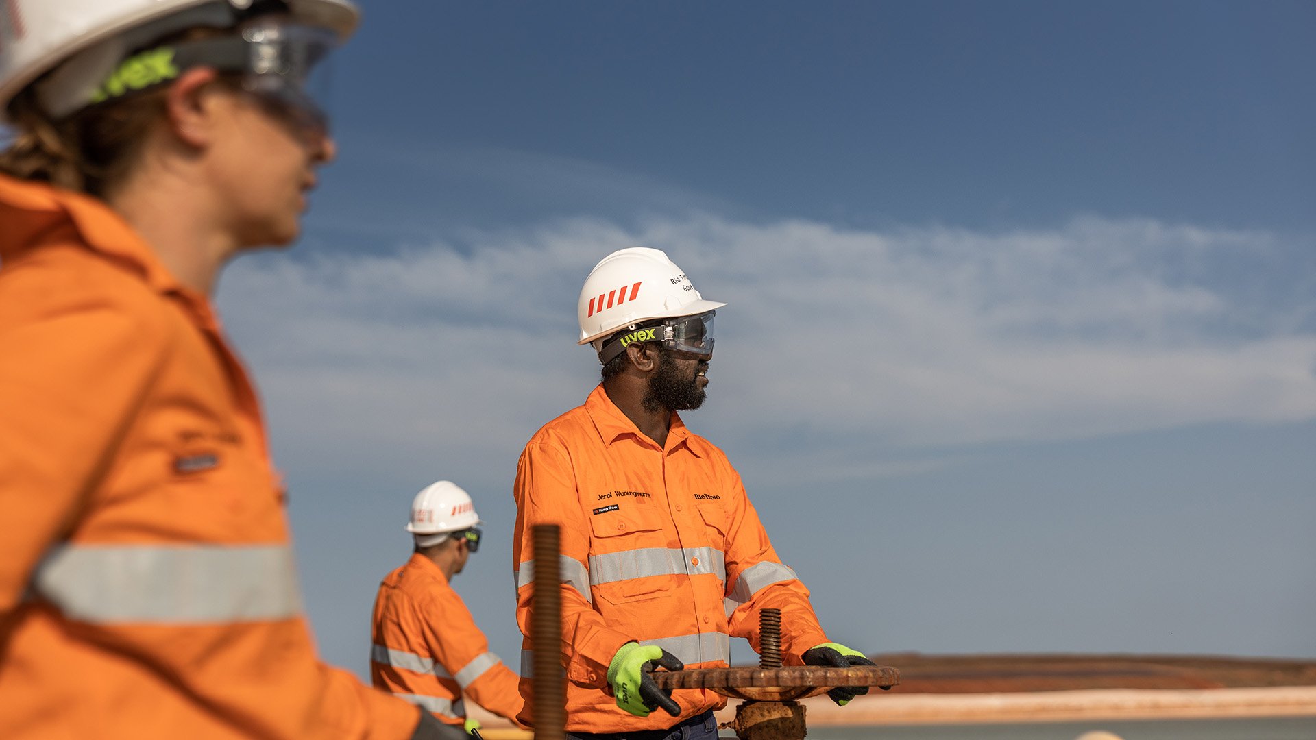 Employees carrying out RDA works at Gove Operations