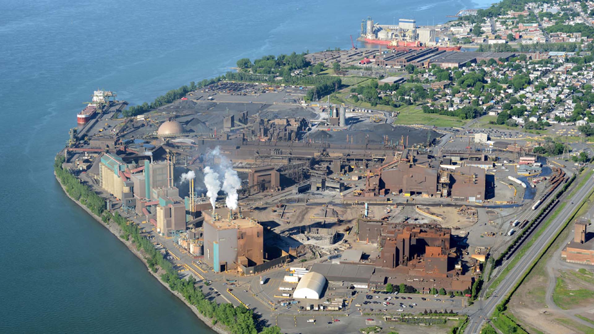 Aerial view of the Metallurgical Complex in Sorel-Tracy, Quebec , Canada