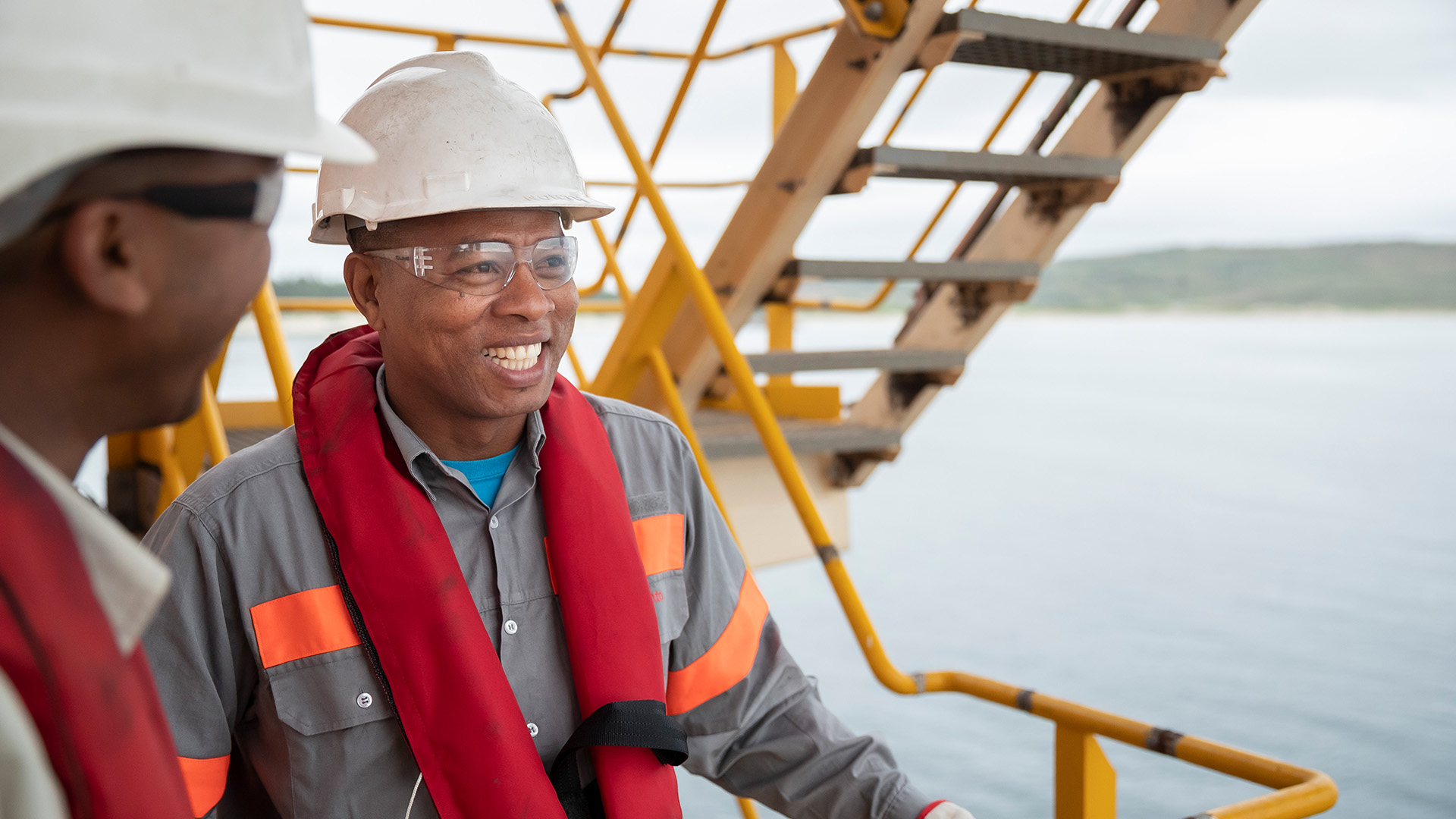  QIT Madagascar Minerals employees at the Port d'Ehoala