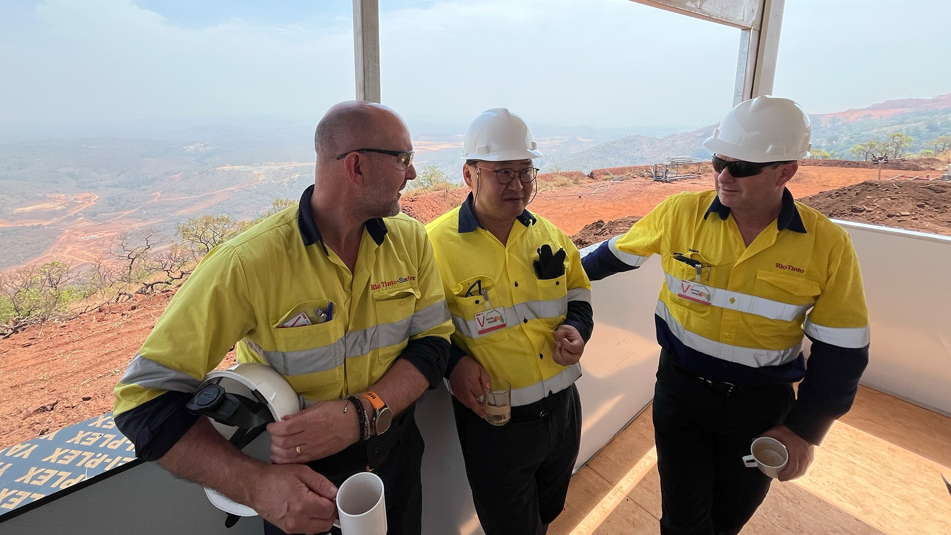 Tea with Bold at Simandou operations