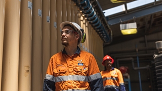 Employees working within the water treatment facilities at Ranger Mine