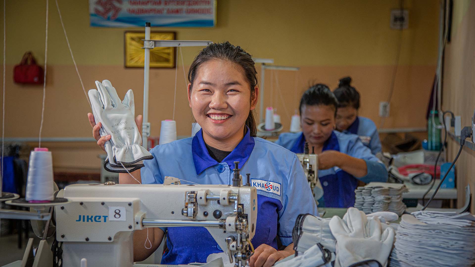 A local supplier of leather gloves used at the mine